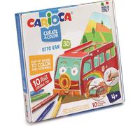 Set créatif CARIOCA Pop-Up, bus + 10 marqueurs