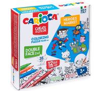 Set créatif CARIOCA Puzzle, héros + 12 marqueurs