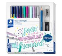 Set créatif de lettrage - STAEDTLER - Porte plume de calligraphie - 12 pièces - Design Journey - Adultes