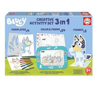 Set créatif personnages 3D - SWAPY - Décoration avec autocollants - 6 personnages Bluey - 100+ autocollants - 25x25 cm