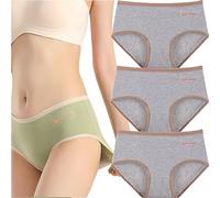 Set Culottes Menstruelles en Coton Bio Organique, sous Vetement 4 Couches Absorbantes Anti-Fuite, Culotte Incontinence, Post Accouchement, Fuite Urinaire