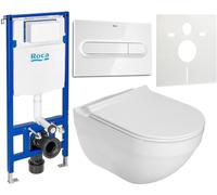 Set cuvette de WC Roca Hebe A34H138000, châssis encastré Roca Duplo One A890070020, A890195000, A890063000