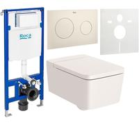 Set cuvette de WC Roca Inspira A346537650, châssis encastré Roca Duplo One A890070020, A80153265B, A89018920B, A890063000