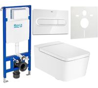 Set cuvette de WC Roca Inspira A346537S00, châssis encastré Roca Duplo One A890070020, A80153200B, A890195000, A890063000