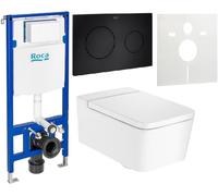 Set cuvette de WC Roca Inspira A346537S00, châssis encastré Roca Duplo One A890070020, A80153200B, A890189206, A890063000