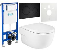 Set cuvette de WC Roca Meridian A34624L000, châssis encastré Roca Duplo One A890070020, A8012A200B, A890189206, A890063000