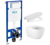 Set cuvette de WC Roca Ona A346687S00, châssis encastré Roca Duplo One A890070020, A801E12001