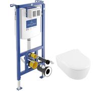 Set cuvette de WC Villeroy & Boch Avento 5656R001, châssis encastré Villeroy & Boch ViConnect 92242700, 9M87S101