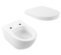 Set cuvette de WC Villeroy & Boch Subway 2.0 56001001, abattant de WC Villeroy & Boch Subway 2.0 9M68S101/9M68S1R1