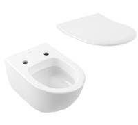 Set cuvette de WC Villeroy & Boch Subway 2.0 56001001, abattant de WC Villeroy & Boch Subway 2.0 9M78S101/9M78S1R1