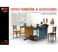 Set d’accessoires et mobilier de bureau en plastique Kit 1:35 Model MINIART