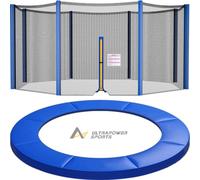 Set d’Accessoires pour Trampoline Comprend :Filet de Rechange de sécurité pour Trampoline de 180 cm de Hauteur + Recouvrement en PVC de Ressorts et des Bords résistants aux Ultraviolet