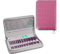 Set d’aiguilles à tricoter circulaires interchangeables, 3,0-10 mm - Set d’aiguilles à tricoter en aluminium interchangeables 13 paires, aiguilles à tricoter avec housse de rangement, pour débutants