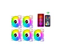(Set D) Coolmoon Adjustable Silent Cooler Crystal Diamond Motherboard Syn Chassis Fan
