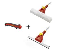 Set d'entretien pour vitres OUTILS WOLF SETFM2 - Avec raclette + nettoyeur + poignée ZM015 - Multistar