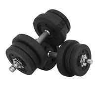 Set d’haltères réglables 25 kg - 25 kg - Ensemble complet - 4 disques de 2,5 kg - 4 disques de 1,5 kg
