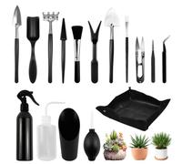Set d’Outils Bonsai 16 Pièces, Kit Débutant Bonsai, Ensemble Outils Bonsai Starter, Outils de Jardin, Mini Outils de Jardin, Outils Bonsai pour Plantes d’Intérieur et Culture Professionnelle