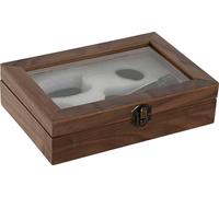 Set d'accessoires à vin Home ESPRIT Noir naturel Acier inoxydable Bois MDF 21 x 14,5 x 5,4 cm