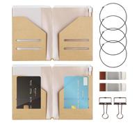 Set d'accessoires cahier - 2 pochettes avec 4 clips | | Comprend 2 pochettes et 4 clips. Organisez vos cahiers, papiers et stylos. Parfait pour les voyages, le journal intime et la