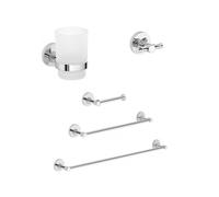 SET D'ACCESSOIRES DE BAIN 5 PIÈCES EN ACIER AVEC FIXATION MURALE FILA