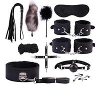 Set D'Accessoires De Fitness Et DéCoration En Cuir Peluche 11 PièCes, EntraîNeur Multifonctionnel Pour Cadeau De Couple Homme & Femme+Y11.3(Noir)