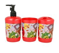 Set d'Accessoires de Salle de Bain 3 pièces Distributeur de Savon et Gobelet
