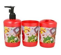 Set d'Accessoires de Salle de Bain 3 pièces Distributeur de Savon et Gobelet