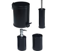 Set d'accessoires de salle de bain 4 pièces IRIS NOIR - 5L - LPP