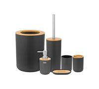 Set d'accessoires de Salle de Bain (6 pièces) Noir
