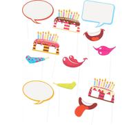 Set d'accessoires Photobooth - Anniversaire 12 pièces multicolores