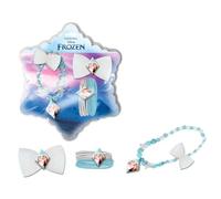 Set d'accessoires pour cheveux FROZEN + collier, pince, élastiques, kit d'accessoires pour chapeaux Elsa et Anna, idée cadeau, 2 ans, multicolore