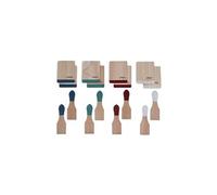 Set d'accessoires pour raclette - 8 spatules en bois + 8 planchettes en bois men391