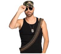 Boland 44323 - Set Soldat pour déguisements, accessoires pour carnaval, set de déguisement, casquette, chaîne, ceinture de partron et lunettes, fête de carnaval, JGA