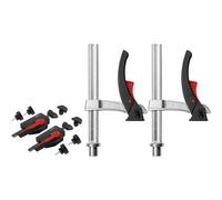SET d'action avec outils de serrage pour travailler sur la table Bessey MFT-A Envergure max.:150 mm Mesures d'empattement:80 mm