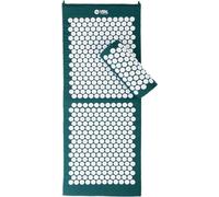 Set d'acupression VITAL XL: tapis d'acupression (130 x 50 cm) et coussin d'acupression ((36 x 15 x 10 cm) + sac en nylon. Housse 100% coton et fleurs hypoallergénique I Pétrole
