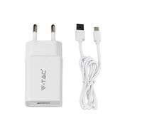 Set d'adaptateurs de voyage à charge rapide V-TAC | Blanc