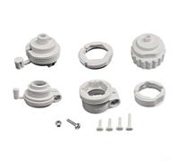 Set d'adaptateurs pour thermostat M30 x 1,5 mm pour robinets de chauffage à eau, 6 anneaux pour installation de radiateur central - Blanc