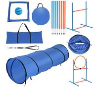 Set d'agility - Hengda - 5 en 1 - Tunnel - Saut - Barres de slalom