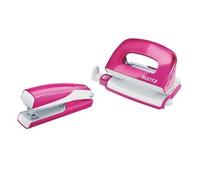 Set d'agrafage - LEITZ - WOW - Couleur Rose - 1 agrafeuse - 1 perforateur - 1000 agrafes n°10