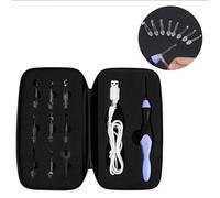 Set d'aiguilles à crochet avec éclairage LED et recharge USB, outil de tricot avec pointes interchangeables, 2.5-6.5 mm