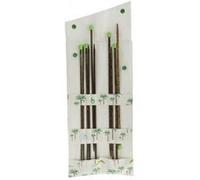 Set d'aiguilles à tricoter en bois de palmier 35 cm N°4 à 6 -(...) - Blanc