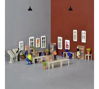 Set d'aménagement de bureau mobilier -HO-1/87-KIBRI 38655