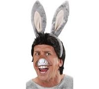 Set D'ane - Serre Tete Oreilles Peluche Et Nez - Polyester or G