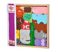Eichhorn - Set d'animaux dans une boîte en bois, 14 animaux avec boîte de rangement, en pin, à partir de 1 an
