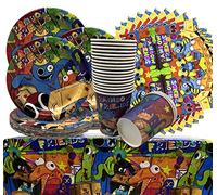 Set d'anniversaire amis arc-en-ciel, décorations d'anniversaire amis arc-en-ciel, accessoires de fête d'anniversaire enfants, décorations de table d'anniversaire enfants