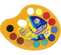 Set d'aquarelle : 12 couleurs brillantes dans un design compact de palette