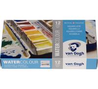 Set d'aquarelle Van Gogh en boîte métallique avec 12 couleurs en demi-godets