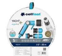 Cellfast Set d'arrosage de jardin Yacht Prestige 1/2 - 20 m ATSV Blanc
