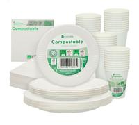Set d'articles de fête Procos Blanc (180 pièces)