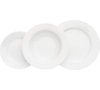 Set d'assiettes, blanc, porcelaine tchèque, Thun, Jana, 18 pièces